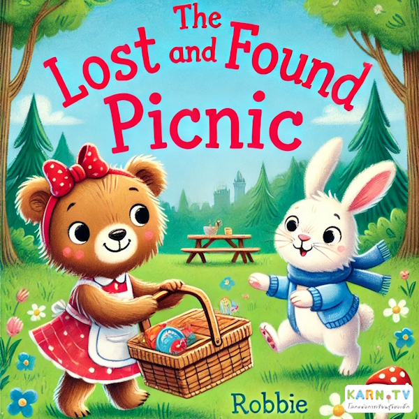 การ์ตูนสำหรับเด็ก ในรูปแบบ นิทานการ์ตูนสองภาษา เรื่อง The Lost and Found Picnic